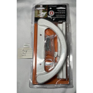 Prime-Line C 1225 Sliding Patio Door Handle White Mortise Style 3-15/16” *READ*